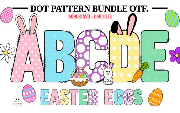 Discover the Charming Dot Pattern Alphabet Font