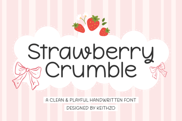 Discover the Cheerful Charm of Strawberry Crumble Font
