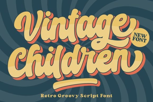 Discover the Funky Charm of the Vintage Children Typeface