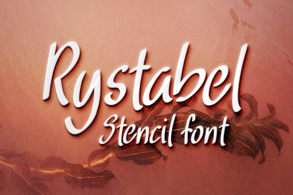 Discover the Rystabel Font: A Handwritten Stencil Typeface