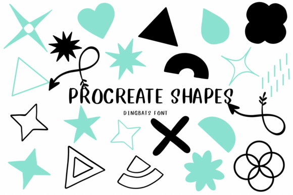 Procreate Shapes: A Playful Dingbat Font for Modern Design
