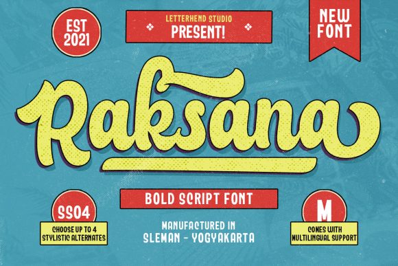 Raksana: A Bold Script Font for Confident Designs