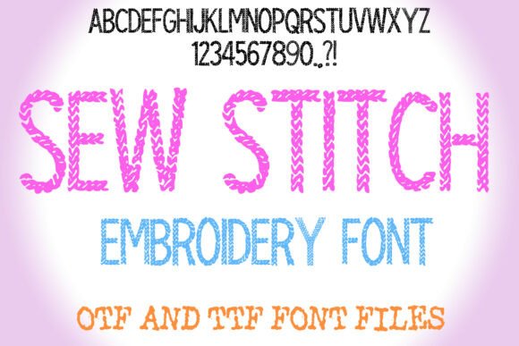 Sew Stitch Embroidery: A Quirky, Customizable Alphabet Font