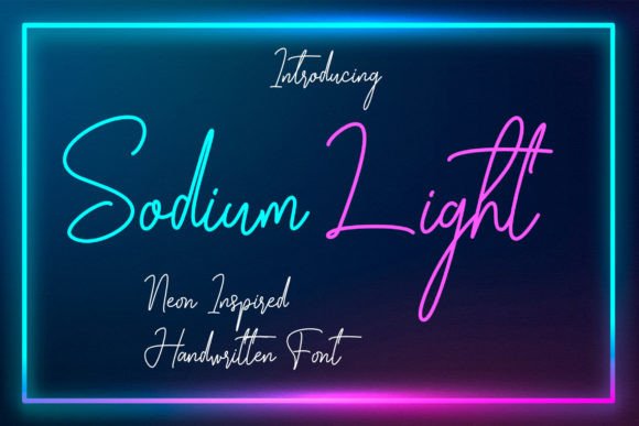 Sodium Light: A Neon Handwritten Font for Vibrant Designs