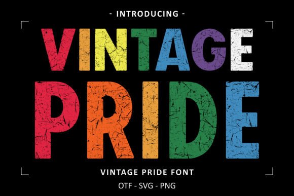 Vintage Pride: A Font Inspired by Rainbow Flag Design Language