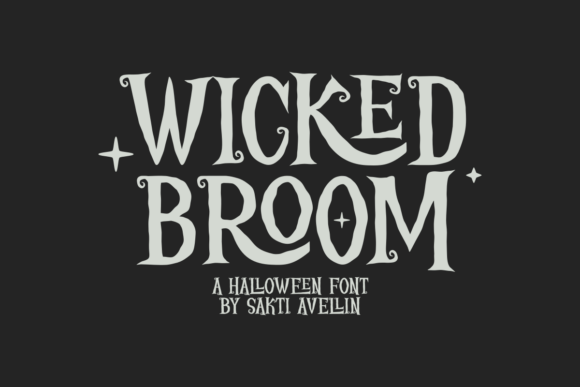 Wicked Broom: A Curvy, Eerie Halloween Typeface
